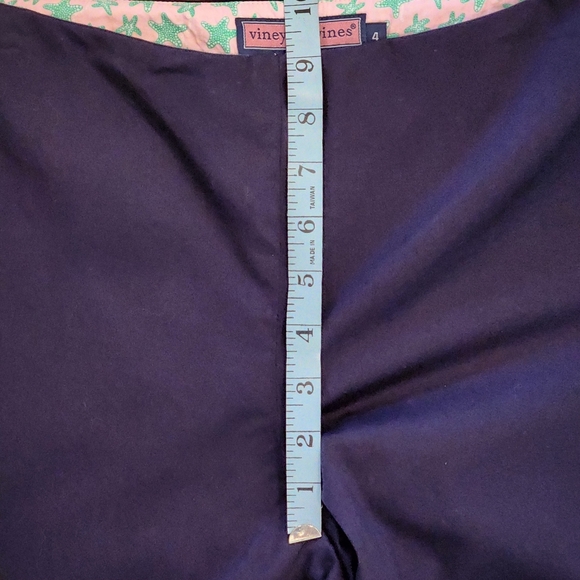 Vineyard Vines Somerset crop pants  Size 4 Color navy - Picture 6 of 12